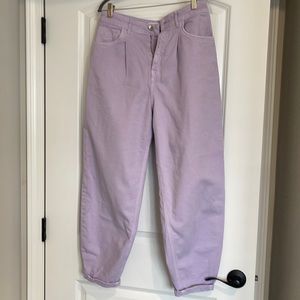 Zara lilac high waisted mom jeans